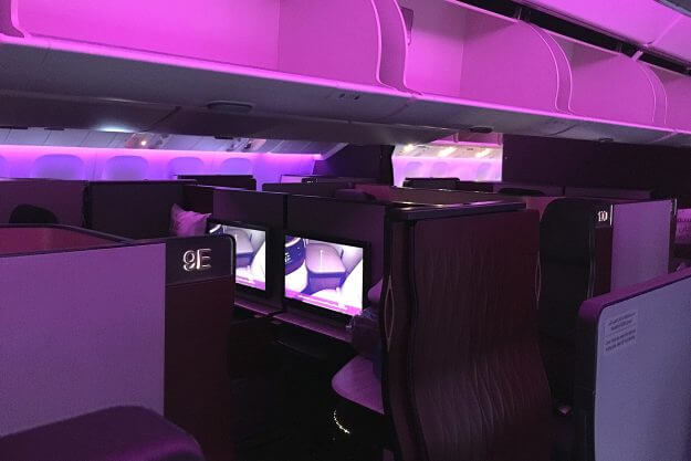 Qatar Airways Qsuite business class cabin